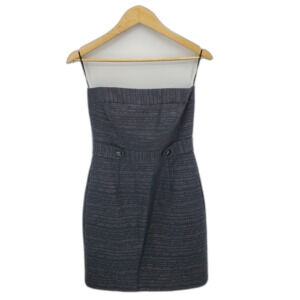 Trina Turk Womens Strapless Dress Black Metallic Size 2 Cocktail Party